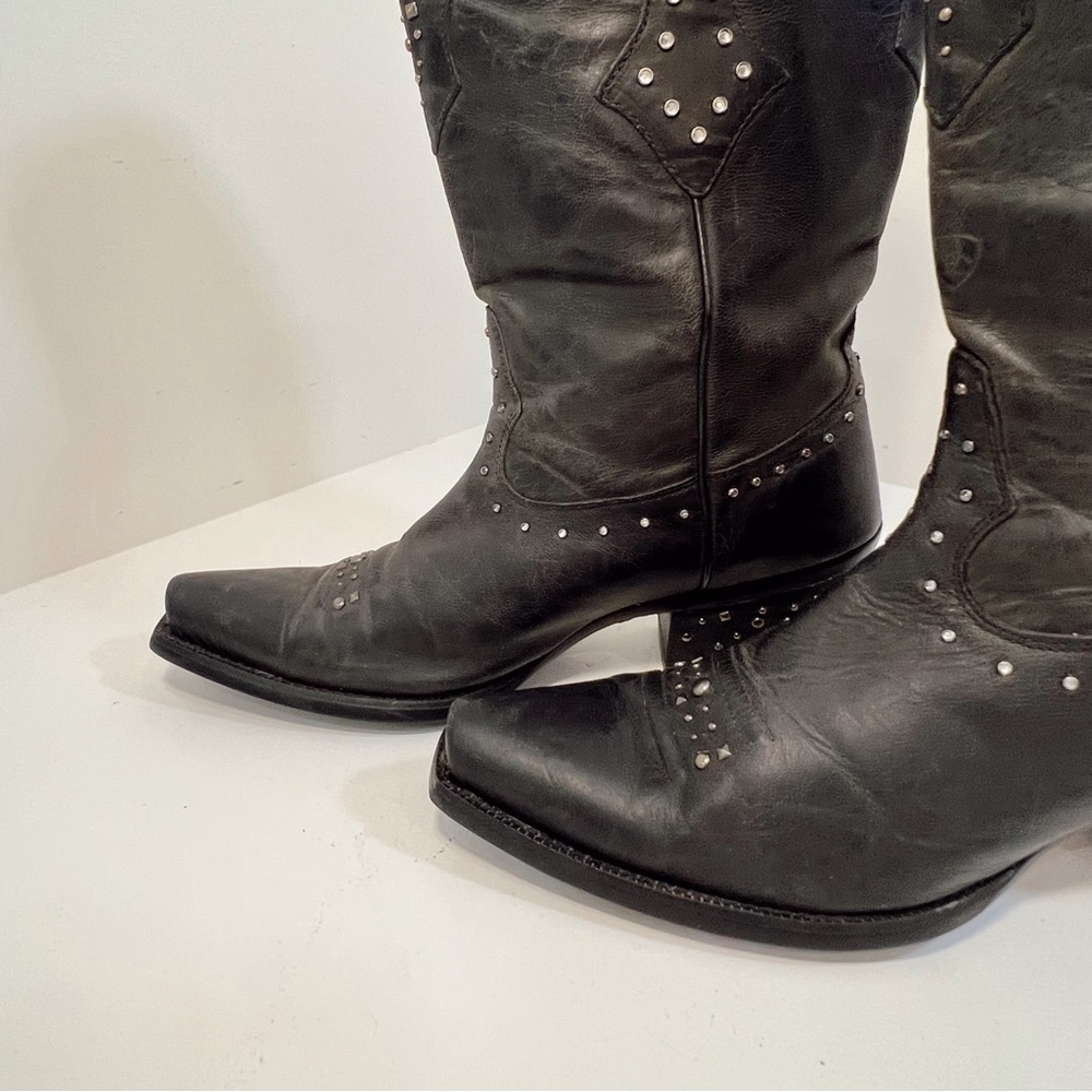Ariat Sassy Black Leather Rhinestone Western Boot - Picture 12 of 15